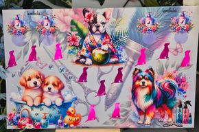 Im Hundesalon Klappkarte