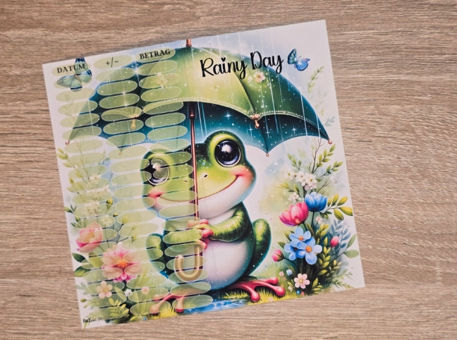 Rainy Day Frosch Klappkarte