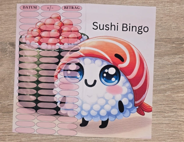 Sushi Bingo Klappkarte