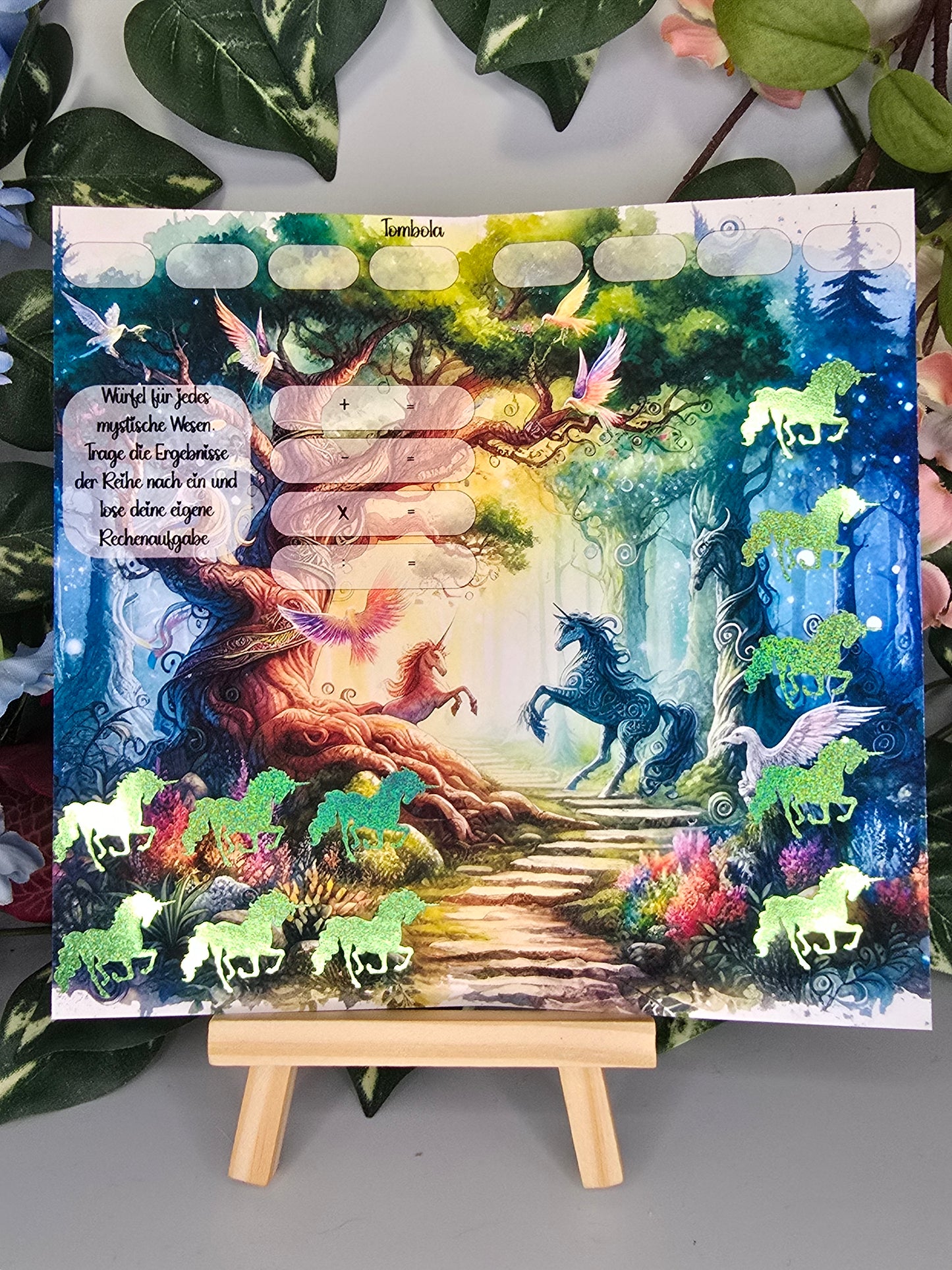 Im Land der Einhörner Klappkarte