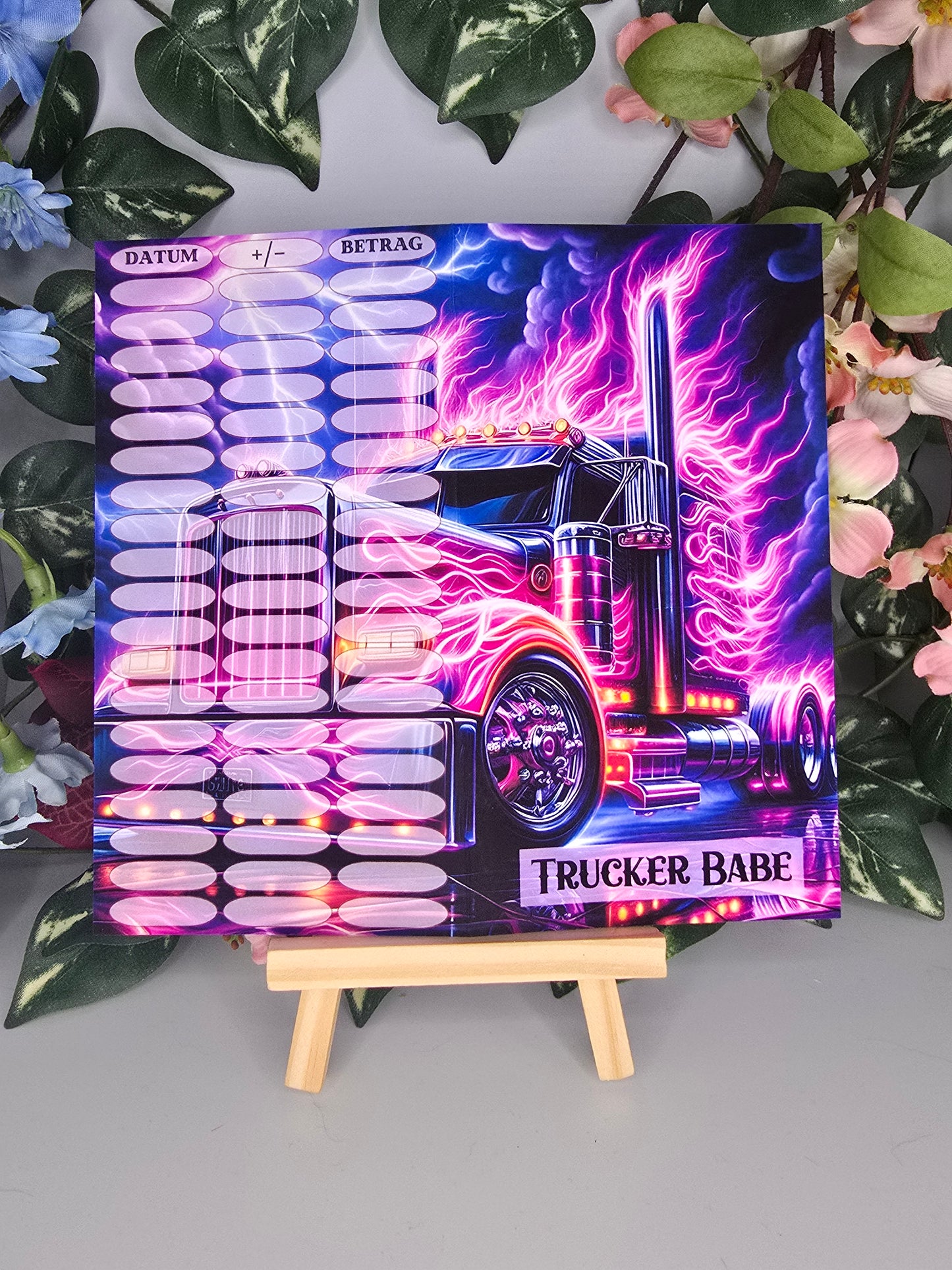 Trucker Babe Klappkarte