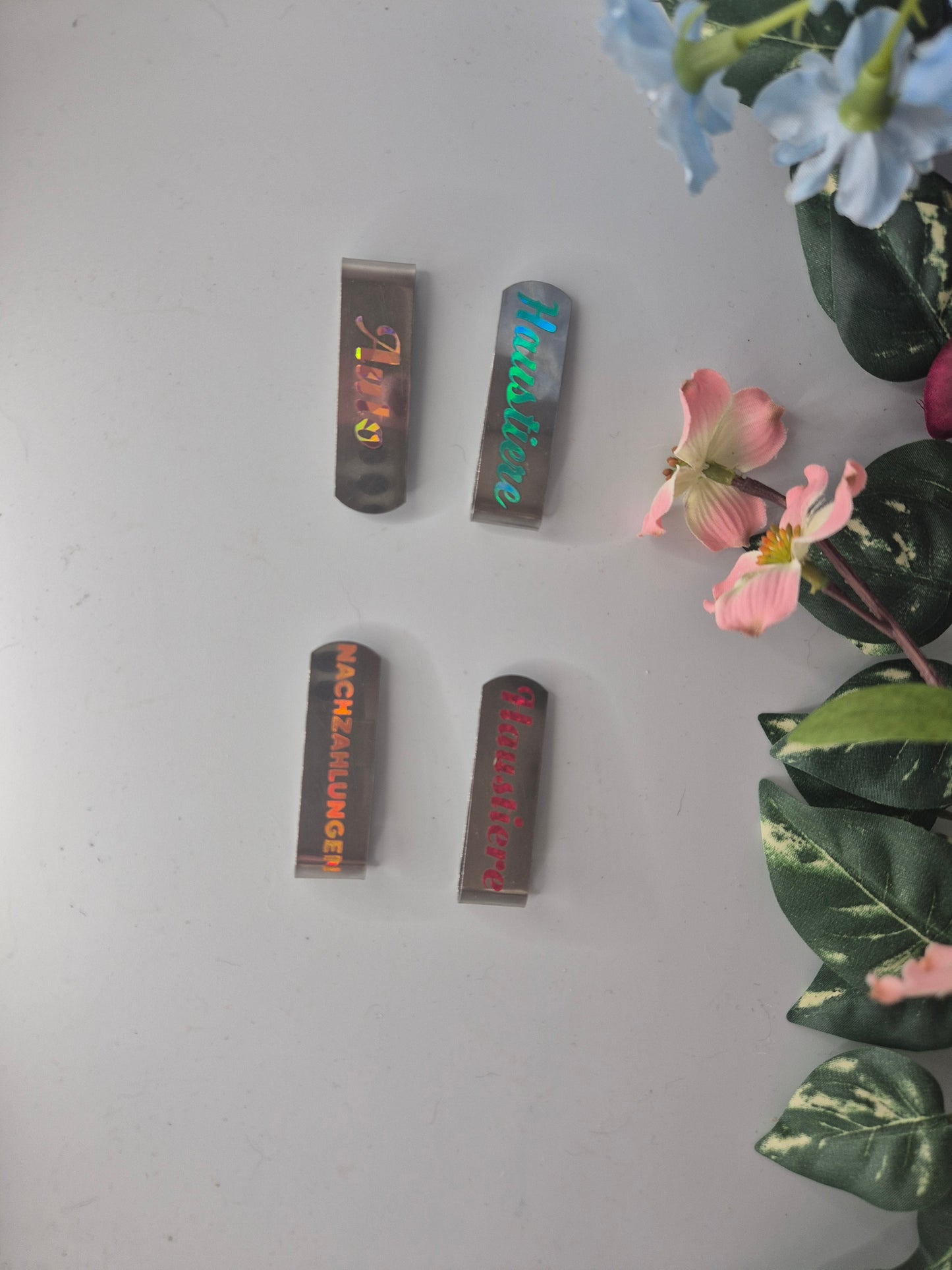 Binder Clips mit Wunschaufschrift