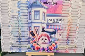 Im Hundesalon Klappkarte
