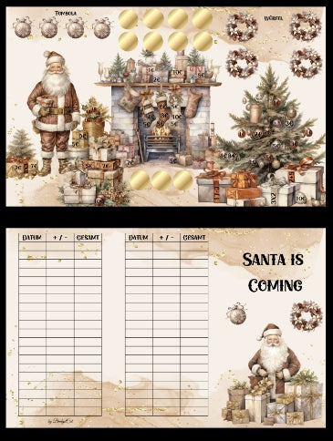 Santa is coming Klappkarte