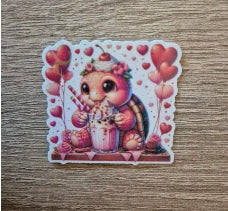 Lovely Sticker mit Herz Holofolie