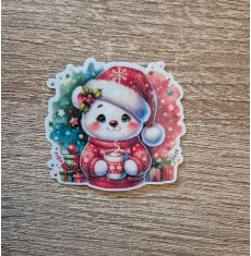 Weihnachtliche Sticker mit Holofolie