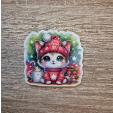 Weihnachtliche Sticker mit Holofolie