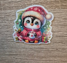 Weihnachtliche Sticker mit Holofolie