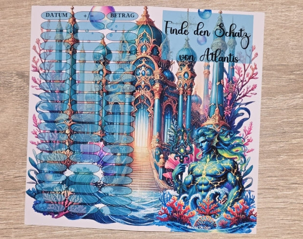 Der Schatz von Atlantis Klappkarte