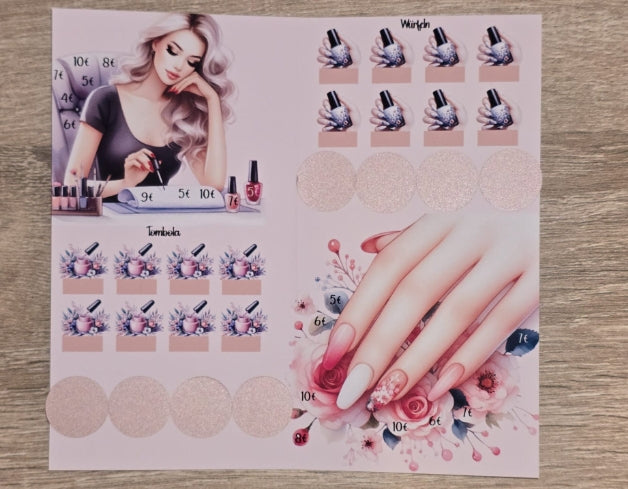 Im Nagelstudio Klappkarte