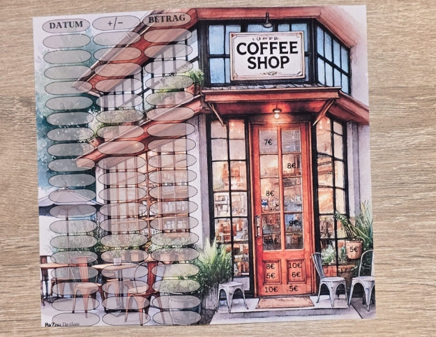 Coffee Shop Klappkarte