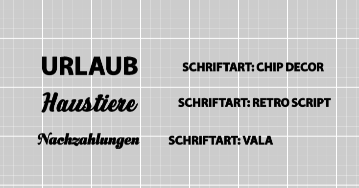 Binder Clips mit Wunschaufschrift