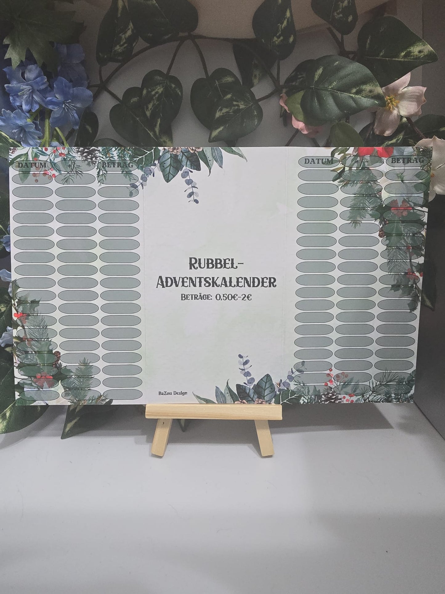 Rubbel Adventskalender Klappkarte