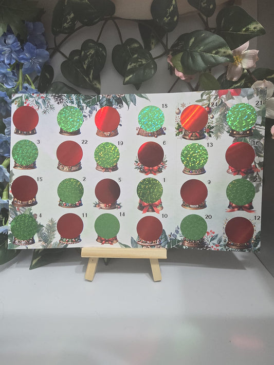 Rubbel Adventskalender Klappkarte